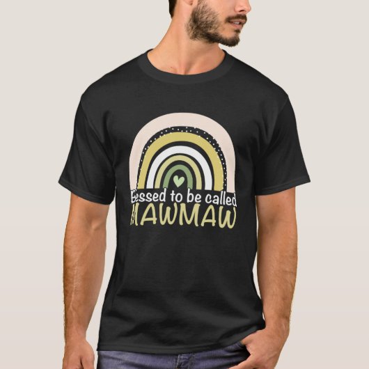 T-shirt Blessed To Be Called Mawmaw Boho Rainbow Mother s  (Devant)