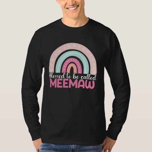 T-shirt Blessed To Be Called Meemaw Rainbow Mothers Day Mo (Devant)
