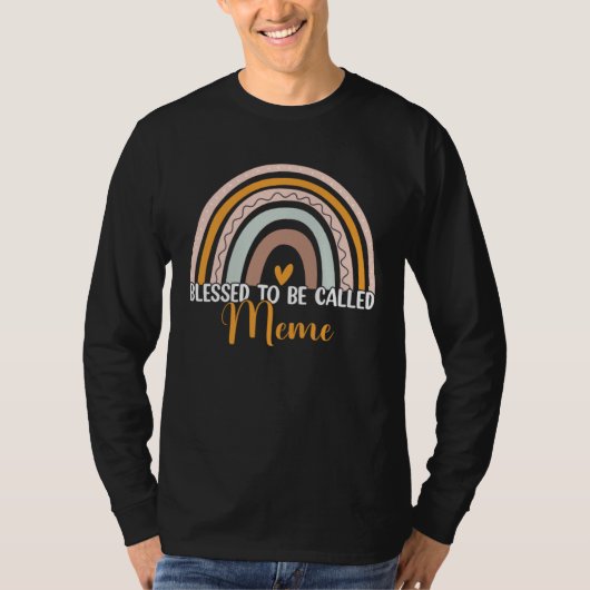 T-shirt Blessed To Be Called Meme Boho Rainbow Mother s Da (Devant)