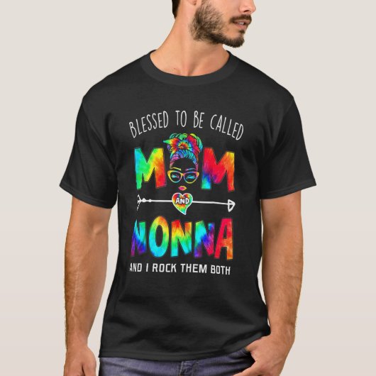 T-shirt Blessed To Be Called Mom And Nonna Mother's Day (Devant)