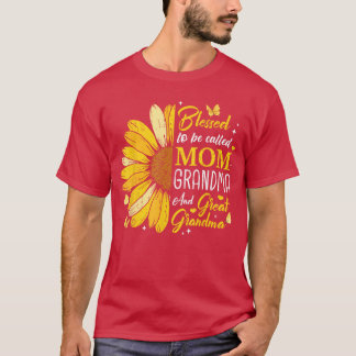T-shirt Blessed to Be Called Mom Grandma Great Grandma Mot