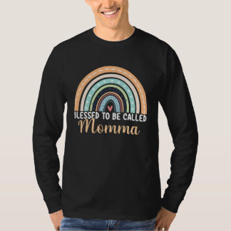 T-shirt Blessed To Be Called Momma Rainbow Mothers Day Mom