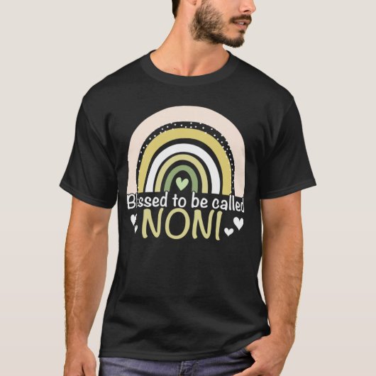 T-shirt Blessed To Be Called Noni Boho Rainbow Mother s Da (Devant)
