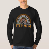 T-shirt Blessed To Be Called Step Mom Leopard Rainbow Step (Devant)