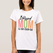 T-shirt Blessée Mama Boho Fête des mères (Devant)