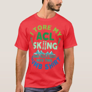 T-shirt Blessure au genou ACL Ski Get Well Soon
