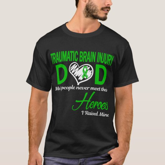 T-shirt Blessure cérébrale traumatique Papa J'Ai Élevé La (Devant)