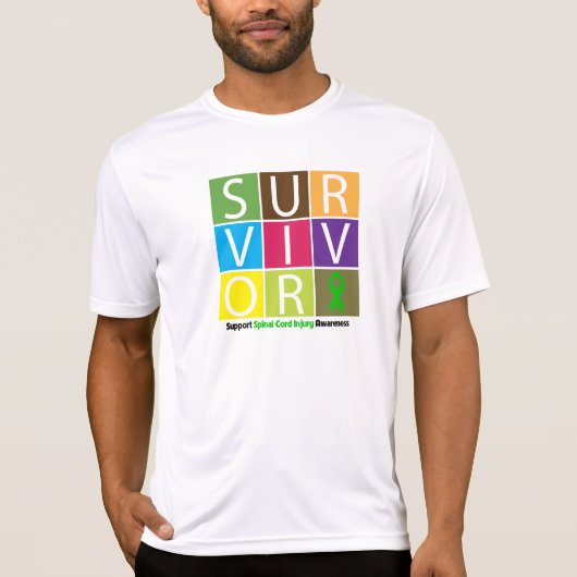 T-shirt * Blessure de moelle épinière de tuile de (Devant)