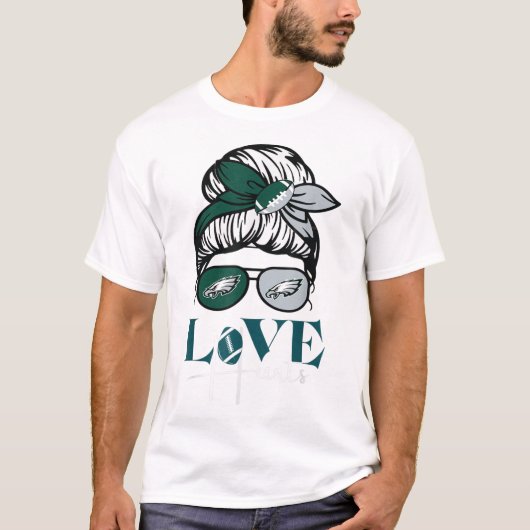T-shirt Blessures si bon Aigles Ventilateur Rétro Amour Bl (Devant)