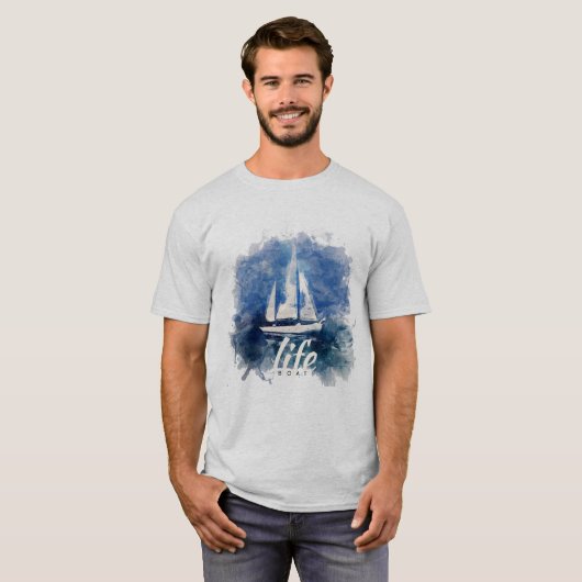 T-shirt bleu (Devant entier)