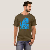 T-shirt bleu 2 de ganesha (Devant entier)