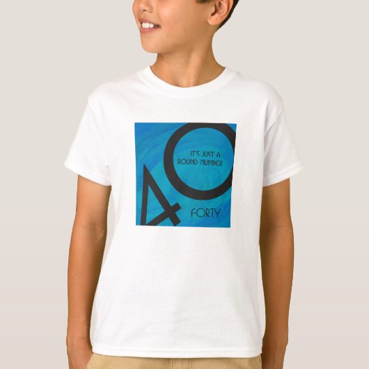 T-shirt Bleu 40 Décennie Anniversaire (Devant)