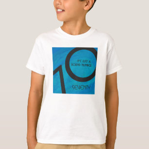 T-shirt Bleu 70 Décennie Anniversaire