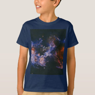 T-shirt Bleu à manches courtes pour enfant d'art cosmique