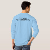 T-shirt bleu à manches longues pour hommes (Dos entier)