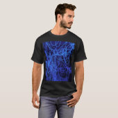 T-shirt Bleu abstrait (Devant entier)