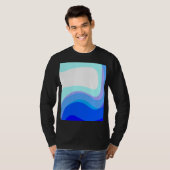 T-shirt Bleu Abstrait 1112 (Devant entier)