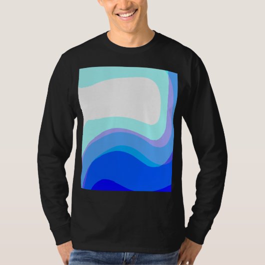 T-shirt Bleu Abstrait 1112 (Devant)