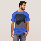 T-shirt bleu avec scène nocturne (Devant entier)