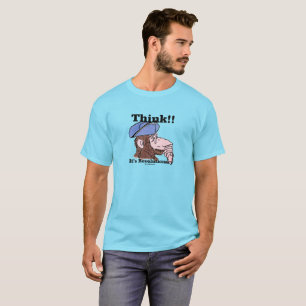 T-shirt bleu avec singe révolutionnaire