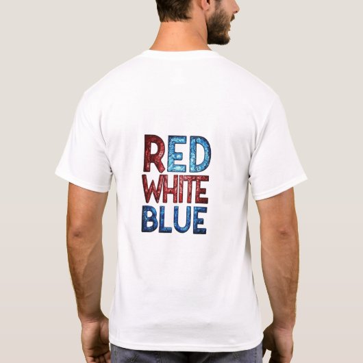 T-shirt Bleu blanc (Dos)