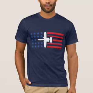 T-shirt Bleu blanc rouge de bannière étoilée de jet d'A