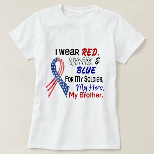T-shirt Bleu blanc rouge pour mon frère (Design devant)