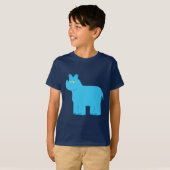 T-shirt Bleu Bleu (Devant entier)