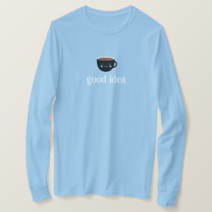 T-shirt bleu bonne idée joli mug à café