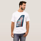 T-shirt bleu bordeaux turquoise (Devant entier)