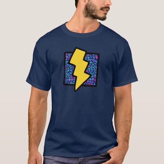 T-shirt Bleu Bricks Éclair (Devant)