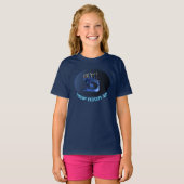 T-shirt Bleu brillant Chanukkah Menorah (Devant entier)