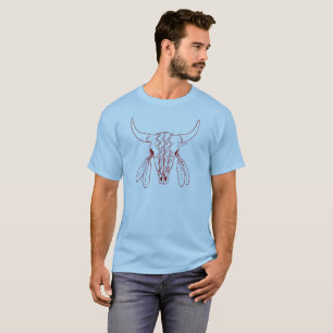 T-shirt bleu Buffalo Red Ghost Dance
