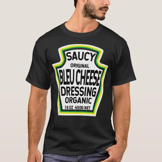 T-shirt Bleu Cheese Dressing Salade Easy Halloween (Devant)