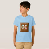 T-shirt bleu CHOCOLAT de base pour enfants QUÉBEC (Devant entier)