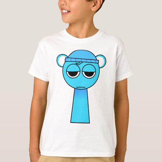 T-shirt Bleu Ciel de Sprunki Retake (Devant)