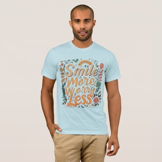 T-shirt bleu clair élégant (Devant entier)