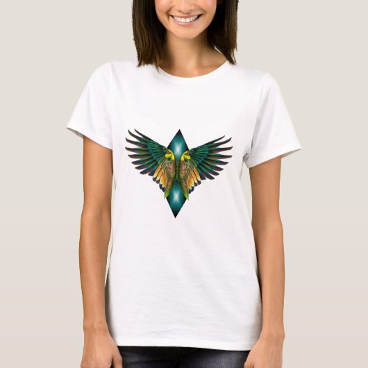 T-shirt Bleu clair Freedom Wings Diamond Design (Devant)