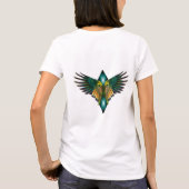 T-shirt Bleu clair Freedom Wings Diamond Design (Dos)