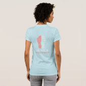 T-shirt bleu clair pour les dames du Jersey (Dos entier)