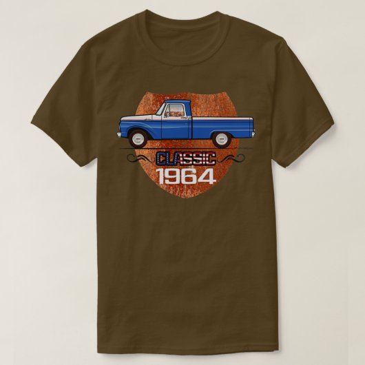 T-shirt Bleu classique et blanc (Design devant)