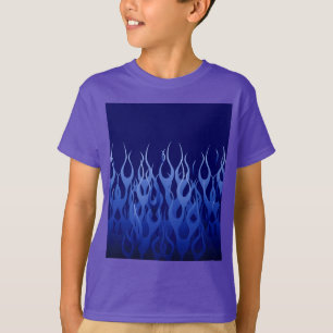 T-shirt Bleu cool sur Blue Racing Flames