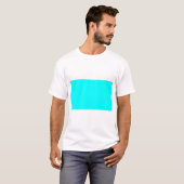 T-shirt Bleu d'Aqua solide (Devant entier)