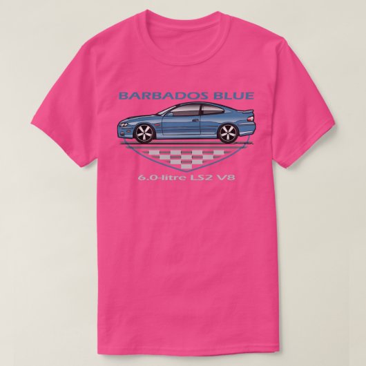 T-shirt Bleu de Barbade (Design devant)