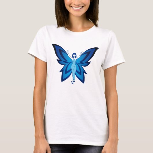 t-shirt bleu de base pour femmes Faery (Devant)