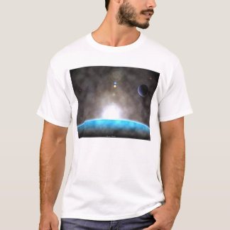 T-shirt bleu de bonheur