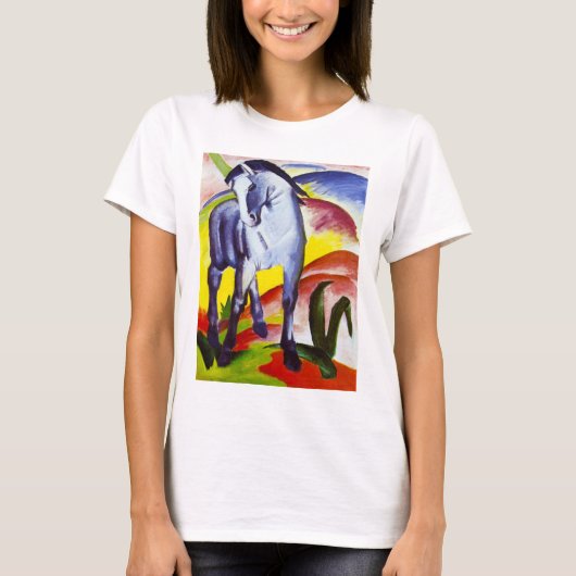 T-shirt bleu de cheval de Franz Marc (Devant)