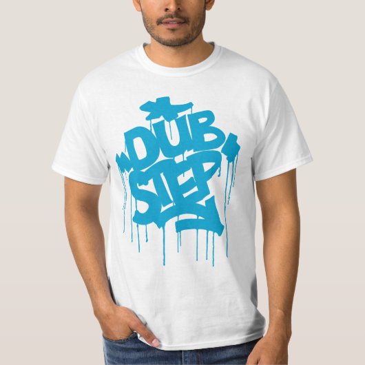 T-shirt Bleu de ciel de Dubstep FatCap (Devant)