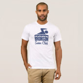 T-shirt Bleu de club de bain de Bronson (Devant entier)