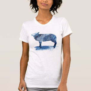 T-shirt Bleu de cobalt Animaux de ferme - Moutons